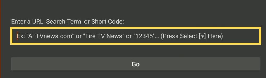 Inserisci il codice della tua app — area da selezionare evidenziata in giallo.